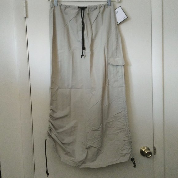 Vintage Rare Pocket Drawstring Adjustable Waist & Sides Fun Fashion Sexy Skirt - Picture 3 of 15